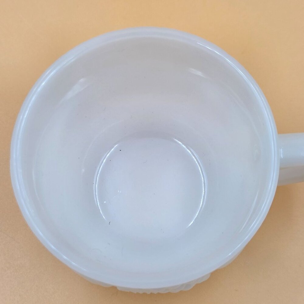 Jeannette Fruit Pattern Milk Glass Punch Cup Vintage Set of 4 - Picture 5 of 6